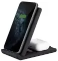 Беспроводная зарядная станция Uniq Vertex Duo 2 в 1 15 Вт Серый