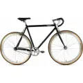 Велосипед фикс/городской HORH RECORD 700С (2025) Black мужской алюминиевый жесткой вилкой, рама 58 см/23 рост 185-195