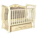 Детская кроватка Антел Luiza 333 с мягкой стенкой, слоновая кость 60 х 120см