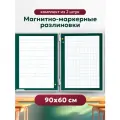 Набор магнитных разлиновок для школьной доски 90х60 см, редкая косая + клетка