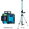 Комплект Лазерный уровень INSTRUMAX 3-360+Штатив-штанга элевационный INSTRUMAX LP-300 в комплекте с треногой (3 м)