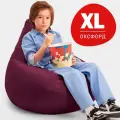 Кресло-мешок Bean Joy, пуфик мешок, бескаркасное кресло, размер ХL, оксфорд, бордовый
