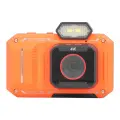 Цифровая камера 4K 65 МП с 18-кратным цифровым зумом и автофокусом для записи видео и съемки влогов, оранжевая