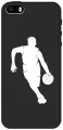 Силиконовый чехол на Apple iPhone SE / 5s / 5 / Эпл Айфон 5 / 5с / СЕ с рисунком Basketball W Soft Touch черный