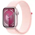 Часы Apple Watch Series 9 45 мм корпус из алюминия розового цвета спортивный браслет (loop) светло-розового цвета MR9J3