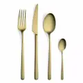 Набор столовых приборов Tokyo на 6 персон, 24 предмета, матовая полировка, цвет золото, Cristema, Португалия, PEP-16000-24LED