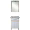 Комплект ASB-Mebel Альпина 50 тумба с умывальником Ладога 50, зеркало Альпина 50