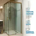 Душевой уголок GWMPSLRC864 85x80x200 см, цвет фурнитуры бронзовый, стекло бесцветное закаленное 8/6 мм