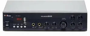 Музыкальный трансляционный микшер-усилитель 50 Вт 2 Зоны с MP3-Bluetooth-FM плеером PASystem LEV-50