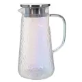 Кувшин, Kuchenland, 1,2 л, с крышкой-фильтром, стекло Т/сталь, Ripply polar
