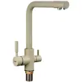 Смеситель для кухни бежевый под фильтр ZEGOR SAF18-A092-KS