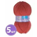 Пряжа Семеновская пряжа Olga W (90021), темный корал 5 шт. по 100 г