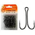 Крючки для рыбалки Saikyo двойные Normal Shank KH-11041 № 4 BN ( упк. по 100шт.)