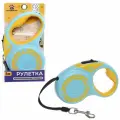 Поводок-рулетка для малых и средних пород собак лаппи, голубой, 5м, до 15кг
