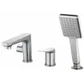 Смеситель Lemark Bronx LM3745GM на борт ванны с душевой лейкой, графит