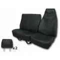 Чехлы сидений для а/м Газель 3302 3-х мест. (черный) экокожа стеганая