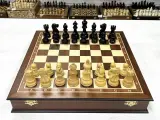 Шахматы профессиональные гроссмейтерские Махагон с утяжеленными фигурами Гамбит 45 см