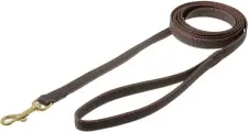 Профессиональный поводок для собак с карабином V.I.Pet , с латексом, 15мм*2м, коричневый, бронзовый карабин, 73-2595