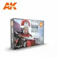 Набор красок AK INTERACTIVE NON METALLIC METAL: STEEL SET