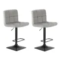 Комплект барных стульев Курт серого цвета 2 шт Эколайн с высокой спинкой