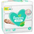 Влажные салфетки Pampers Sensitive, липучка, белый, 52 шт.
