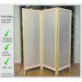 Ширма белая 3 створки, ширина 156 см высота 180 см, складная