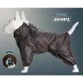 Дождевик-комбинезон для американского стаффордширского терьера суки, повышенной прочности, цвет серый