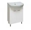 Тумба под раковину Runo Уют 55 00000000066 Белая МДФ / ЛДСП белый с дверками