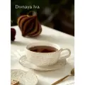 Чайная пара из твердого фарфора, с рисунком пряничный домик, Divnaya Iva