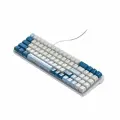 Freewolf K65 Проводная механическая клавиатура с горячей заменой - голубой вал - черника