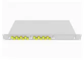 Кросс оптический Toplan , стоечный 19, 16 ST/UPC адаптера, MM, 1U, серый, укомплектованный (КРС-Top-1U-16ST/U-OM2-GY)