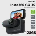Спортивная камера Insta360 Go 3S, 128 Гб, сенсорная, водонепроницаемая, 4K, черное