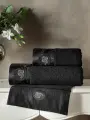 Набор махровых полотенец Tivolyo Home GRANT черный 2 предмета