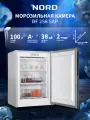 Морозильная камера NORD DF 256 SAP, объём 100 л, ручная система оттаивания, перенавешиваемая дверь, серебристый
