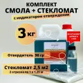 Полиэфирная смола 3 кг + Стекломат 2,5 м2