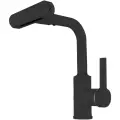 Смеситель для кухни Rush с поворотной лейкой Tinos (TI3732-17Black)