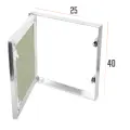 Ревизионный люк Левша Короб 25/40, алюминий, гипсокартон, 39х3х40 см