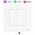 Выключатель (двухклавишный) Moes ZigBee Smart Switch белый модели SR-ZS