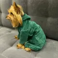 Халат для собак маленьких пород изумруд