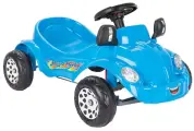 Детская каталка Pilsan Happy Herby, машинка с педалями, цвет голубой