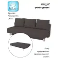 Диван кровать Некст, рогожка Chocolate, спальное место 130х195 см EDLEN