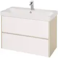 Тумба под раковину Акватон Сканди 90 белая, дуб верона 1A251901SDB20
