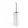 Ершик напольный керамический Stil Haus (Стил Хаус) Gea, цвет хром - белая керамика GE12A(08)