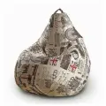 MyPuff кресло-мешок Груша, размер XХХХL-Комфорт, мебельный хлопок, Лондон