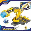 Игрушка-конструктор 5в1 Гидравлический робот -рука, 220 деталей (грейфер, захват, присоска).