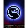 Светильник SolovevStore Mortal Kombat, дерево, светодиодный, синий