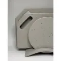 Набор разделочных досок Искусственный камень платина v2 , фигурный 24x35 см, 3шт