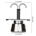 Итальянская кофеварка из нержавеющей стали для эспрессо 1/2/4 чашки