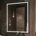 Зеркало с подсветкой в ванную 80х100 см Ellio Comfort OLEVARO с бесконтактным включением на взмах, функция антизапотевания, нейтральный белый свет 5000К