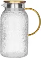 Кувшин Agness Монблан, для напитков, воды, стеклянный, с крышкой, 1,85 л